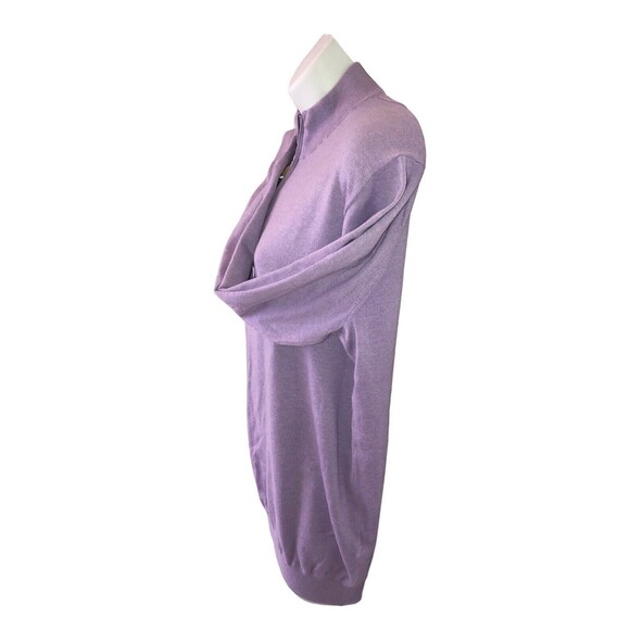 Peter Millar Crown Crest Cotton Silk British Lavender 1/4 Zip Sweater NWOT - Picture 2 of 9